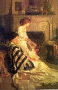 Henry Salem Hubble By the Fireside oil painting
